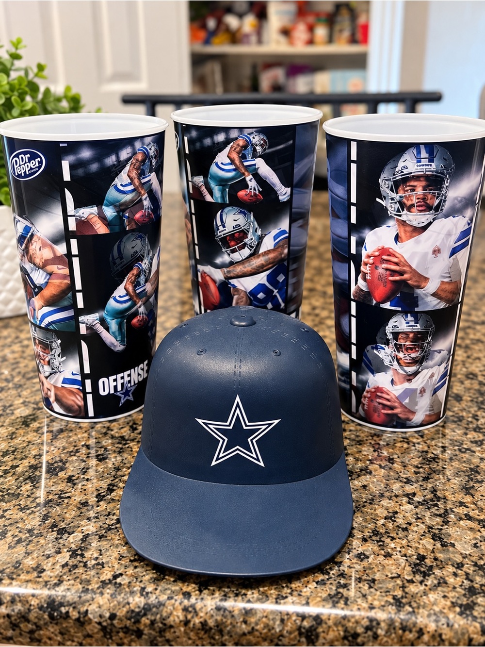 Dallas Cowboys Collectible Cups + Cowboys Cap – Signed Inside